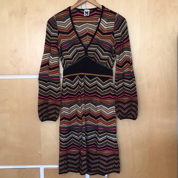 M Missoni Classic Knit Chevron Dress Made In Italy - Picture 11 of 16